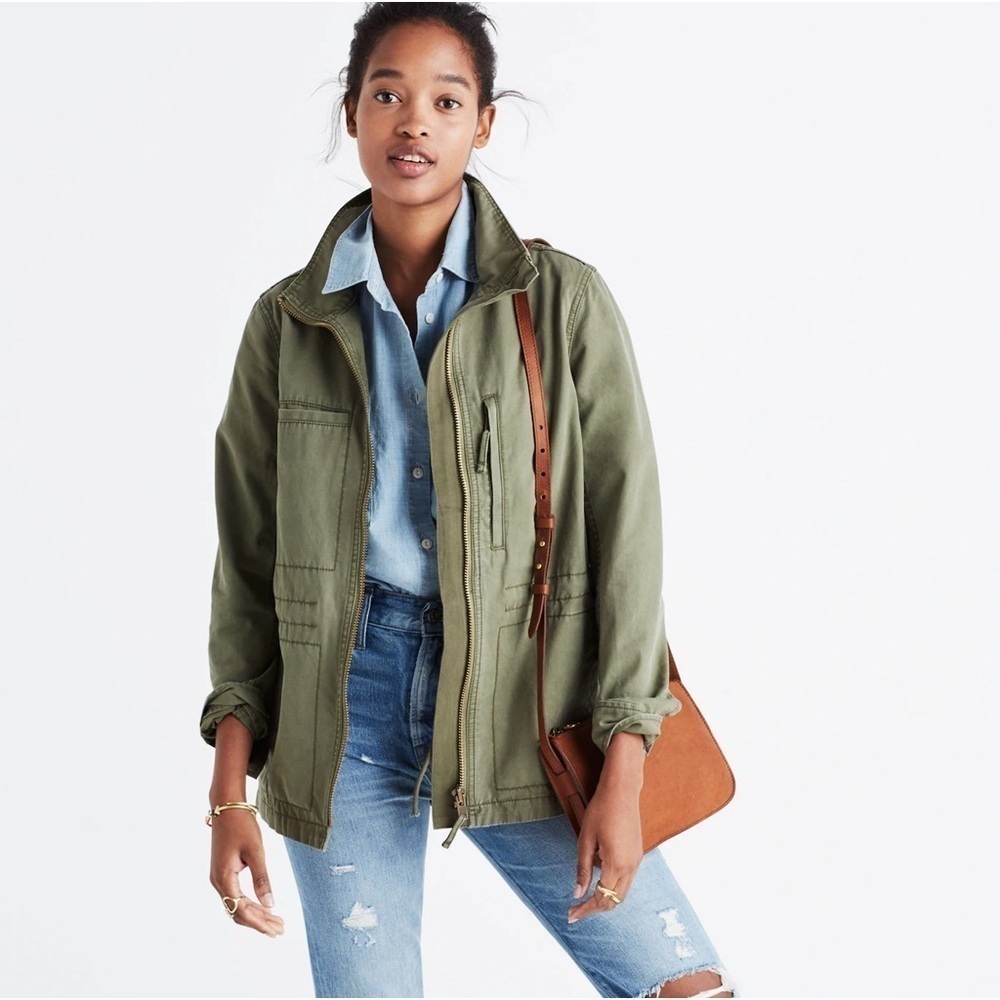 MADEWELL Fleet Jacket In Desert Olive